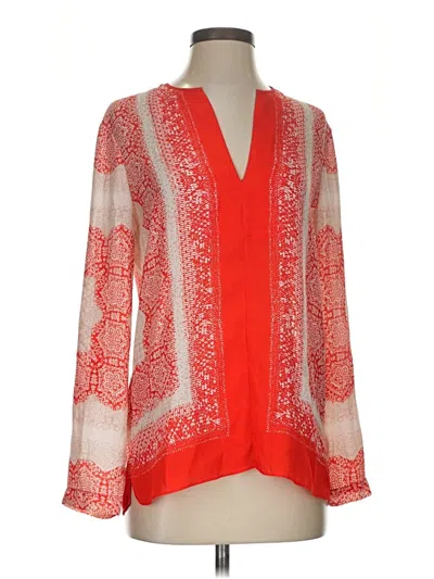 Pre-owned Bcbgmaxazria Long Sleeve Blouse In Red