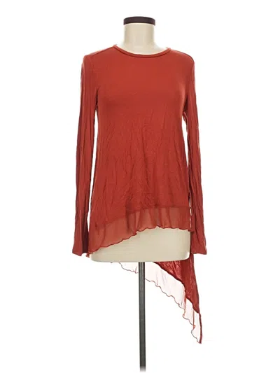 Pre-owned Bcbgmaxazria Long Sleeve Blouse In Red