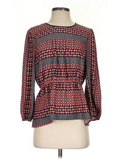 Pre-owned Bcbgmaxazria Long Sleeve Blouse In Red