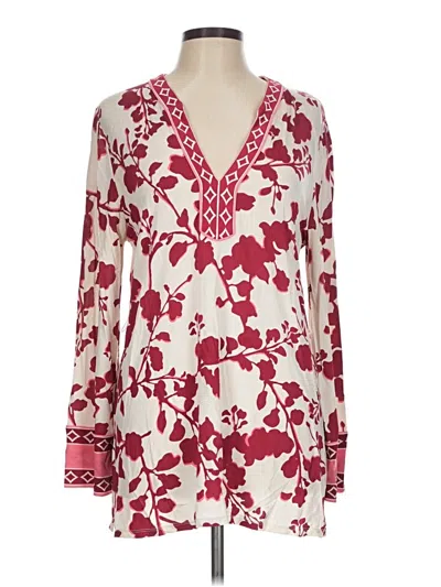 Pre-owned Bcbgmaxazria Long Sleeve Blouse In Red