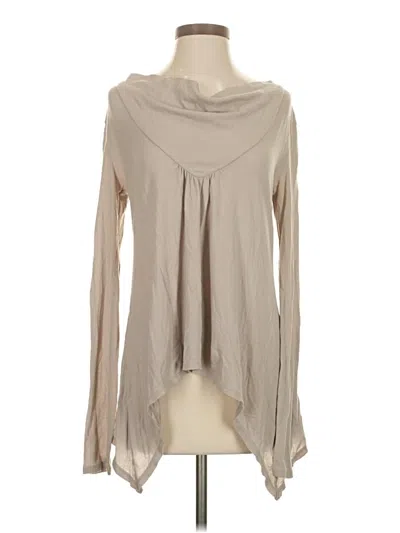 Pre-owned Bcbgmaxazria Long Sleeve Blouse In Tan