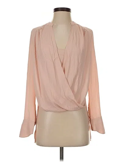 Bcbgmaxazria Long Sleeve Blouse In Tan