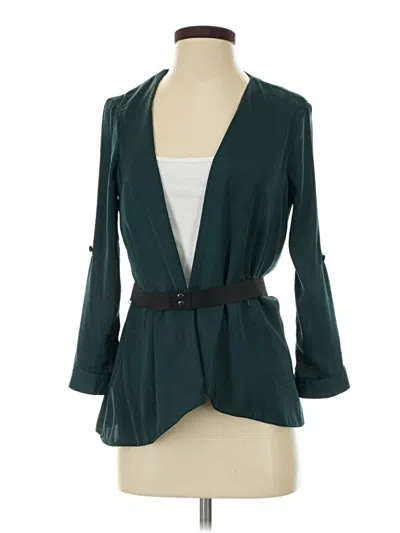 Pre-owned Bcbgmaxazria Long Sleeve Blouse In Teal