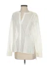 Bcbgmaxazria Long Sleeve Blouse In White