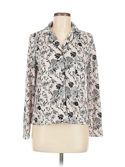 Pre-owned Bcbgmaxazria Long Sleeve Blouse In White