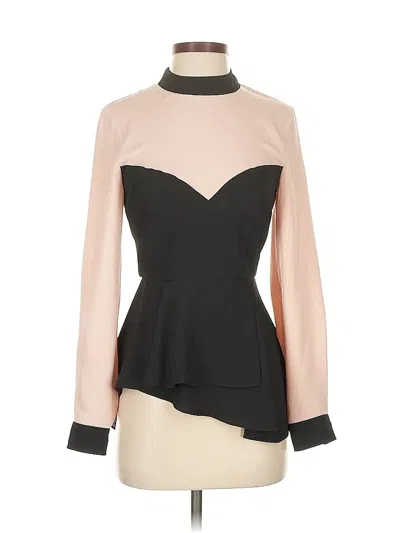 Pre-owned Bcbgmaxazria Long Sleeve Blouse In White