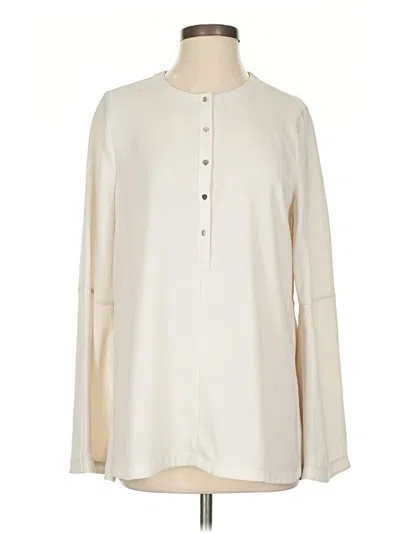 Pre-owned Bcbgmaxazria Long Sleeve Blouse In White