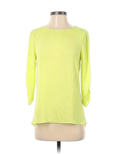 Pre-owned Bcbgmaxazria Long Sleeve Blouse In Yellow