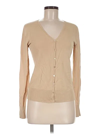Pre-owned Bcbgmaxazria Long Sleeve Henley Shirt In Tan