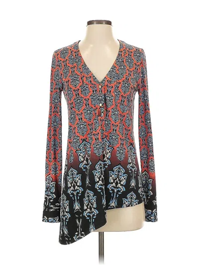 Pre-owned Bcbgmaxazria Long Sleeve T-shirt In Blue