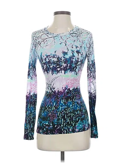 Pre-owned Bcbgmaxazria Long Sleeve T-shirt In Blue