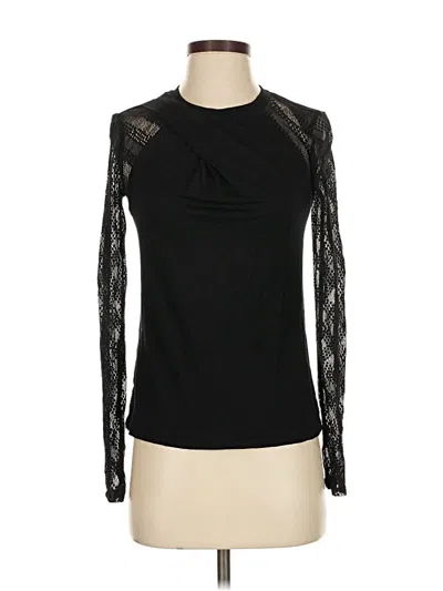 Pre-owned Bcbgmaxazria Long Sleeve Top Black Cowl Neck Tops