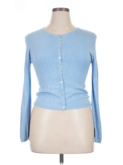 Pre-owned Bcbgmaxazria Long Sleeve Top Blue Sweetheart Neckline Tops
