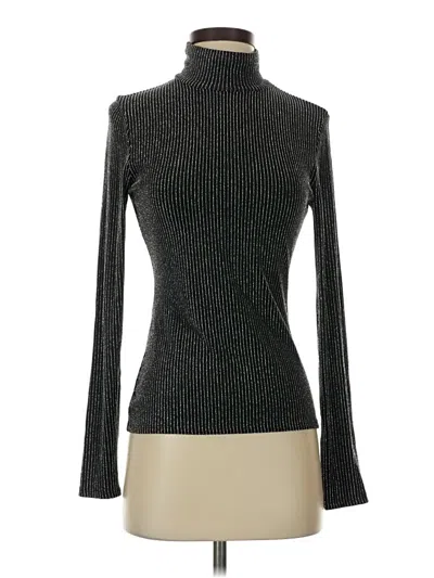 Pre-owned Bcbgmaxazria Long Sleeve Top Gray Turtleneck Tops