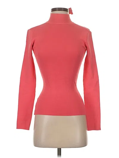 Bcbgmaxazria Long Sleeve Top Red Turtleneck Tops