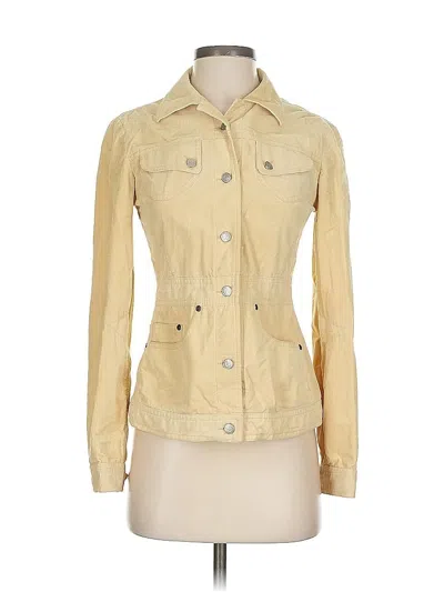 Pre-owned Bcbgmaxazria Long Sleeve Top Tan Cowl Neck Tops In Brown