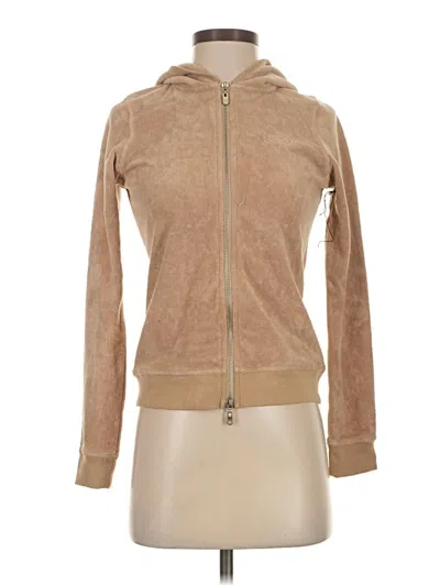 Pre-owned Bcbgmaxazria Long Sleeve Top Tan Turtleneck Tops