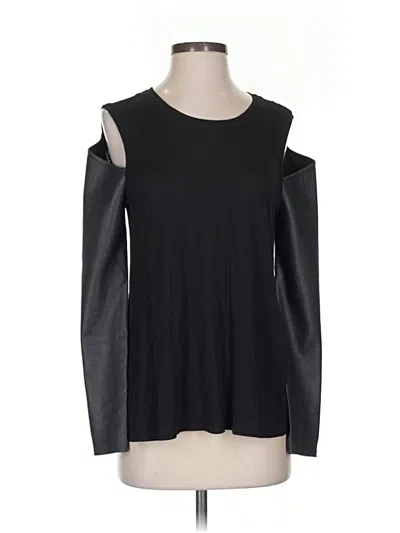 Pre-owned Bcbgmaxazria Long Sleeve T-shirt In Black
