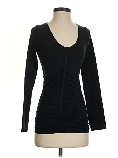 Pre-owned Bcbgmaxazria Long Sleeve T-shirt In Black