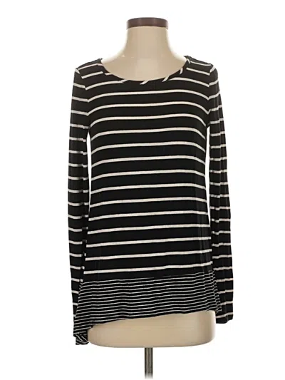 Pre-owned Bcbgmaxazria Long Sleeve T-shirt In Black