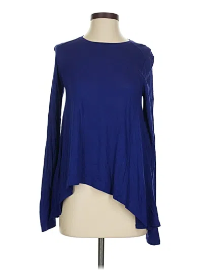 Pre-owned Bcbgmaxazria Long Sleeve T-shirt In Blue