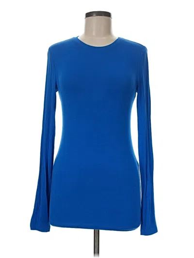 Pre-owned Bcbgmaxazria Long Sleeve T-shirt In Blue