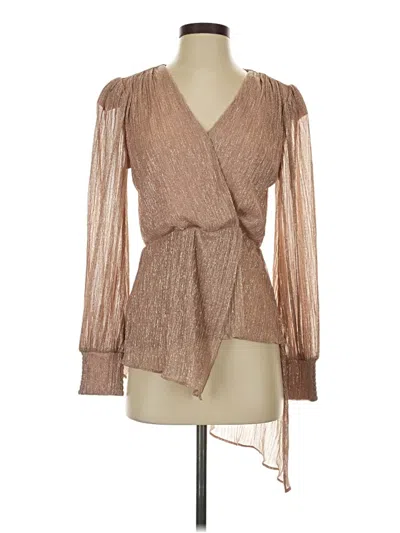 Pre-owned Bcbgmaxazria Long Sleeve T-shirt In Brown