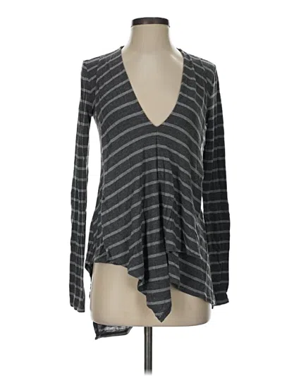Pre-owned Bcbgmaxazria Long Sleeve T-shirt In Gray