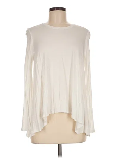Pre-owned Bcbgmaxazria Long Sleeve T-shirt In Ivory