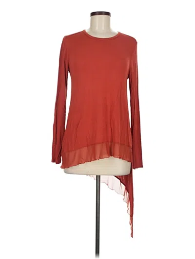 Pre-owned Bcbgmaxazria Long Sleeve T-shirt In Red