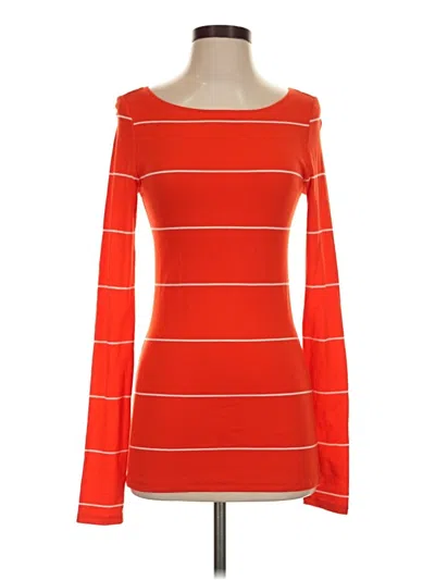 Pre-owned Bcbgmaxazria Long Sleeve T-shirt In Red