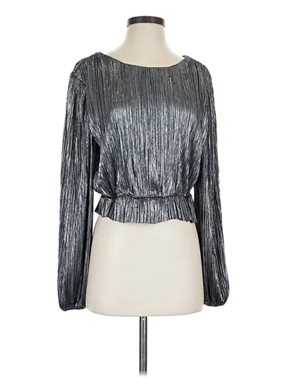Pre-owned Bcbgmaxazria Long Sleeve T-shirt In Silver