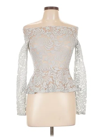 Pre-owned Bcbgmaxazria Long Sleeve T-shirt In Silver