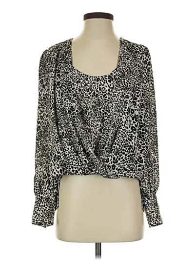 Pre-owned Bcbgmaxazria Long Sleeve T-shirt In Silver
