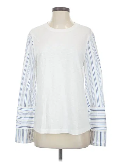 Pre-owned Bcbgmaxazria Long Sleeve T-shirt In White