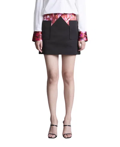 Bcbgmaxazria Mini Combo Skirt In Black