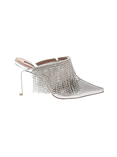 Pre-owned Bcbgmaxazria Mule/clog In Silver
