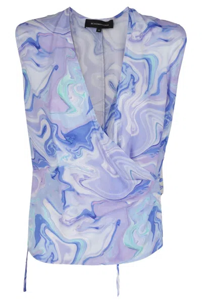 Bcbgmaxazria Multicolored Printed Shirt In Purple