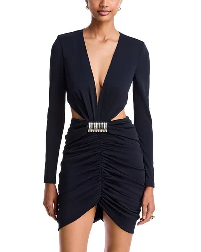Bcbgmaxazria Nicolette Cutout Ruched Dress In Black