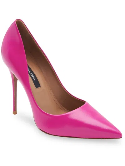 Bcbgmaxazria Nova Womens Leather Pointed Toe Pumps In Pink