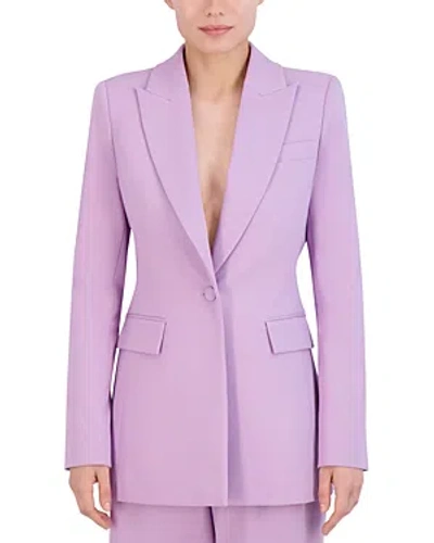 Bcbgmaxazria One Button Peak Lapel Blazer In Purple