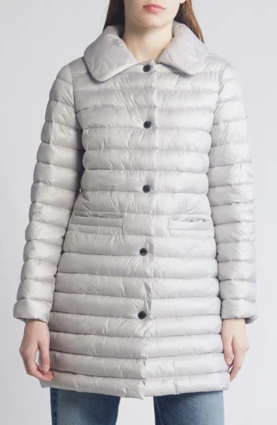 Bcbgmaxazria Paneled Water Resistant Snap Front Walking Puffer Coat In Ice