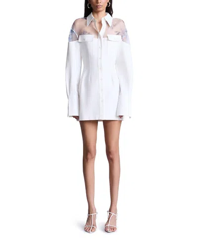 Bcbgmaxazria Patricia Printed Dress In White