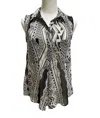 Bcbgmaxazria Pleated Chiffon Tunic Top In Multicolor In Multi