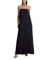 Bcbgmaxazria Pleated Gown In Black