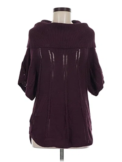 Pre-owned Bcbgmaxazria Poncho In Burgundy