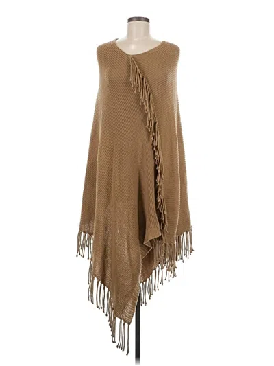 Pre-owned Bcbgmaxazria Poncho In Tan