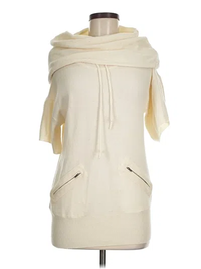 Pre-owned Bcbgmaxazria Poncho In White