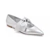 Bcbgmaxazria Prely Leather Flat In Silver