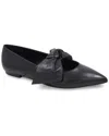 Bcbgmaxazria Prely Leather Flat In Black